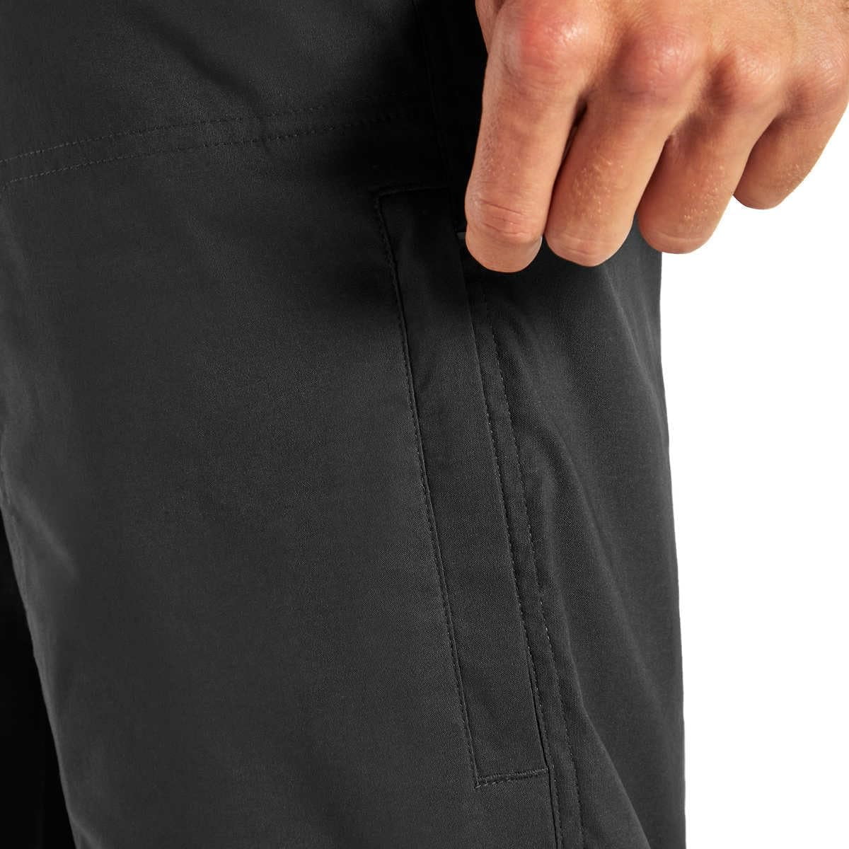 Men’s Fleece Lined Stretch Fabric Pant (Black,38x34) H160