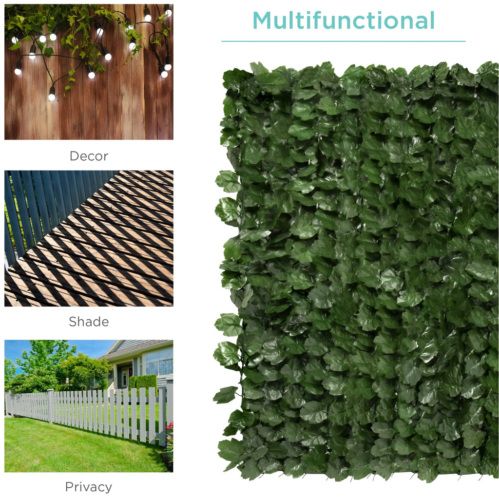 94x39in Artificial Faux Ivy Hedge Privacy Fence Screen I56552