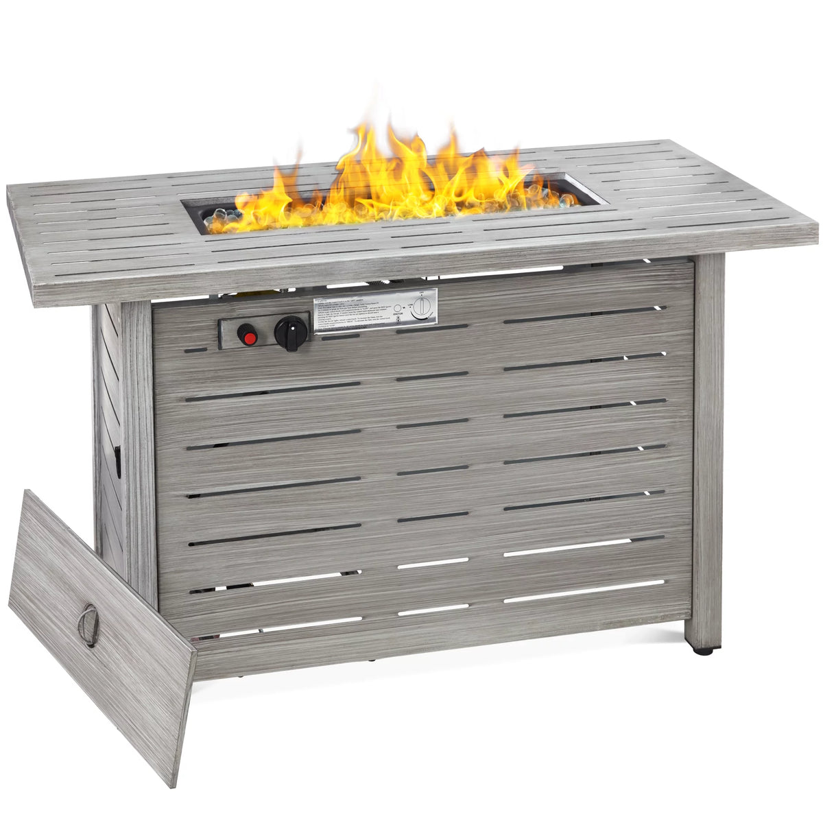 42in 50,000 BTU Rectangular Steel Propane Gas Fire Pit Table F2644