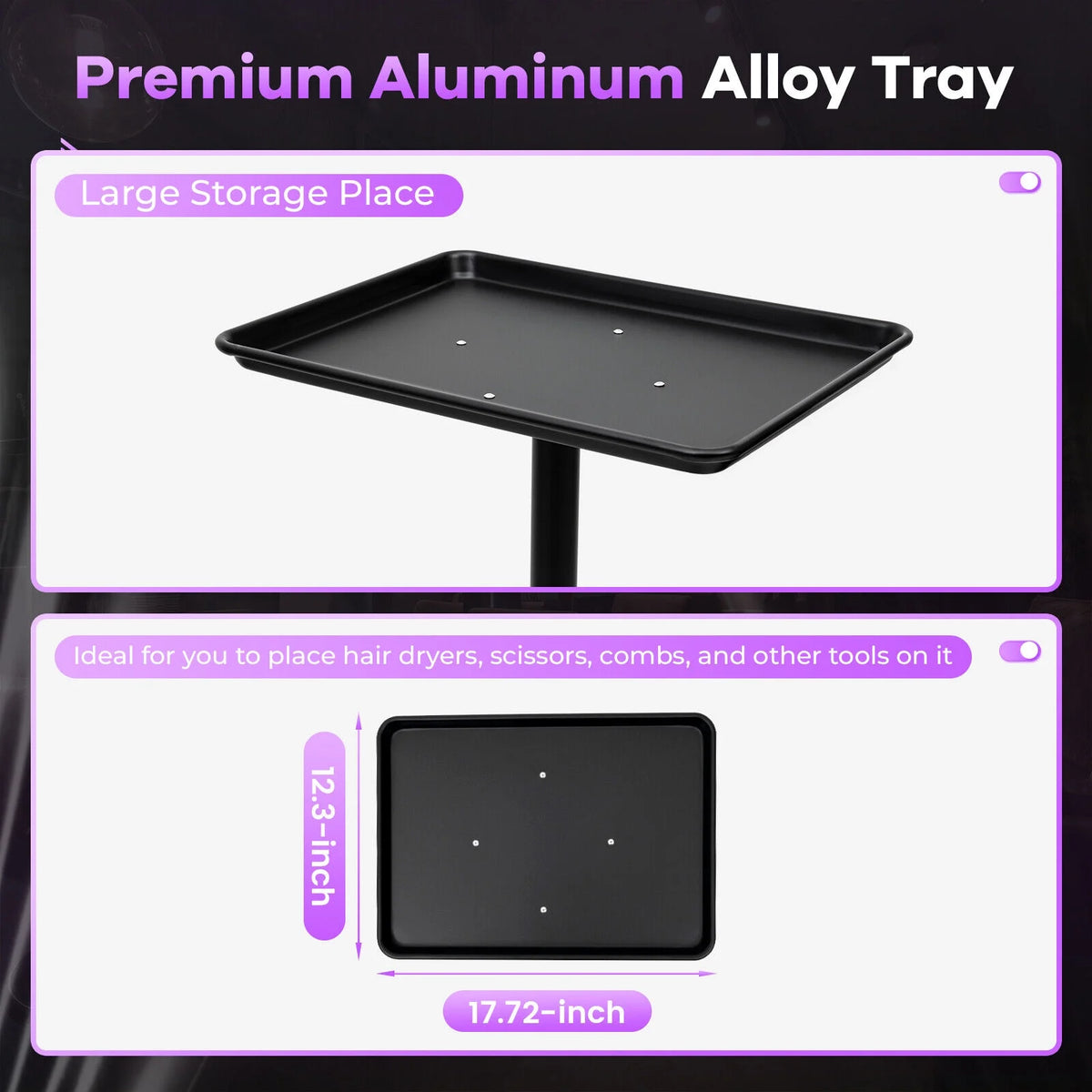 Rolling Salon Trolley Cart with Storage Tray D54790