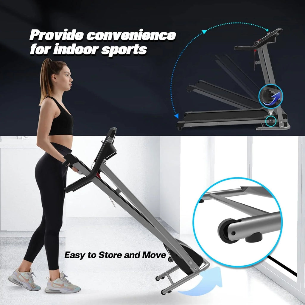 Folding Incline Treadmill with Device Holder N21214