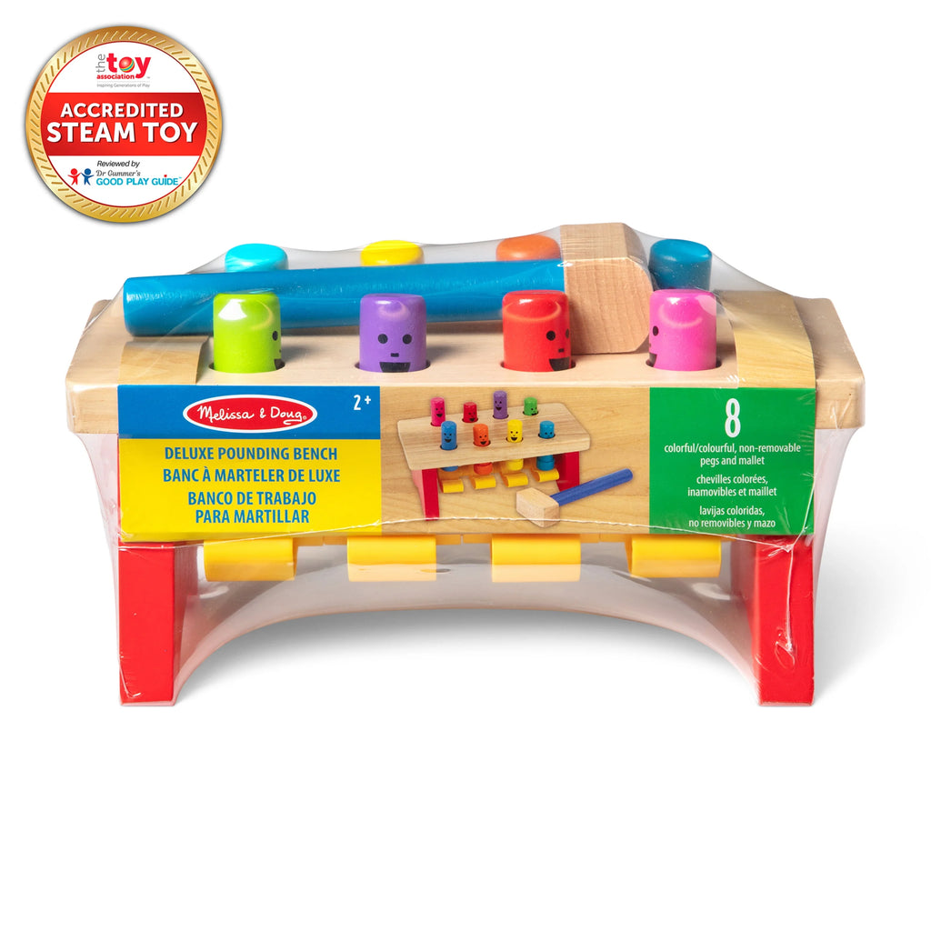 Wooden Pounding Bench Toy With Mallet P886