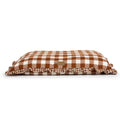 Brown Gingham Print Envelope Dog Bed G9615