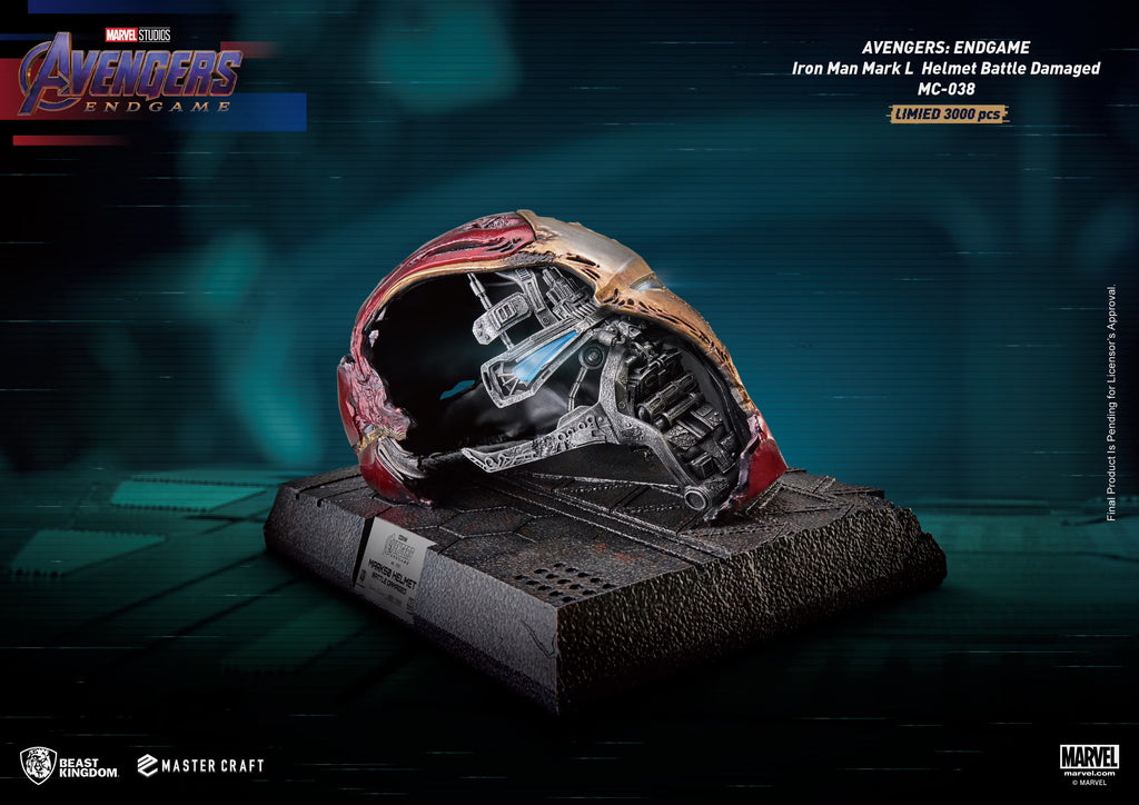 Iron Man Mark 50 Helmet Battle Damaged Statue X586644