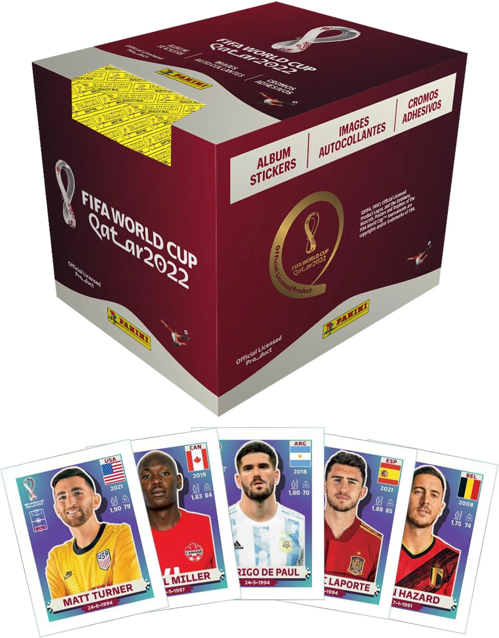 World Cup Soccer Trading Cards 50-Pack Sticker Box J7486