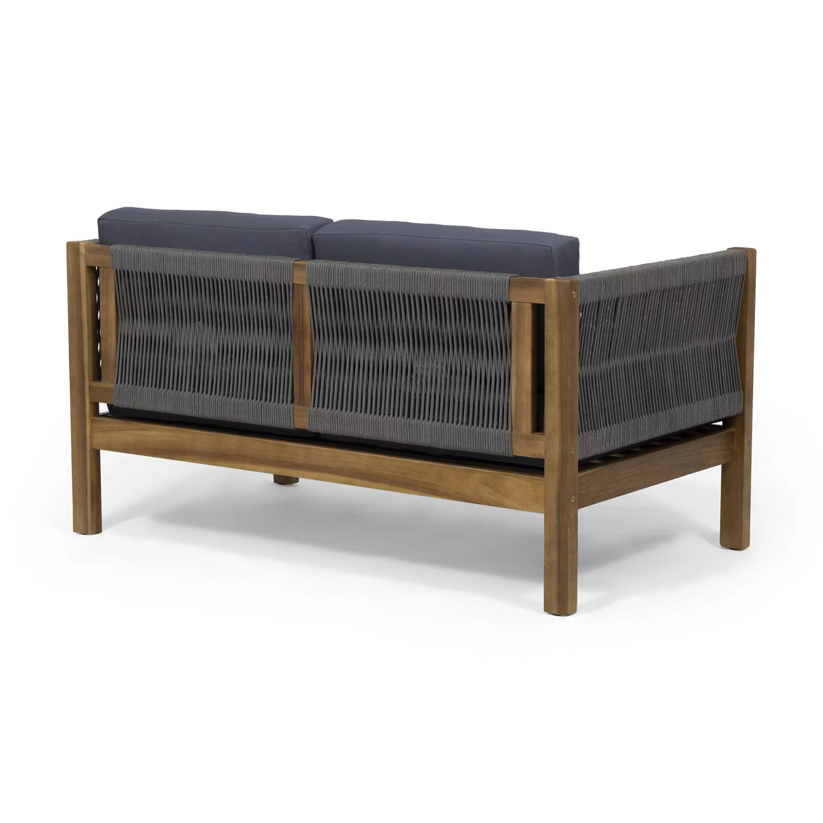 Teak and Gray Outdoor Loveseat Set F29573