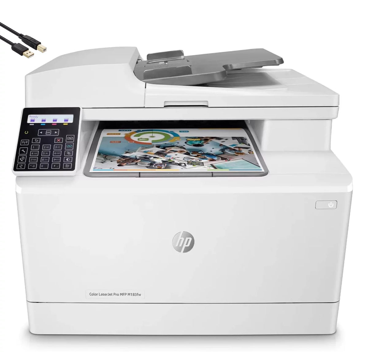 Wireless All-in-One Laser Printer, Print Scan Copy Fax, 16 ppm, 600 x 600 dpi, Auto 2-Sided Printing, 35-Sheet ADF, Ethernet P694641