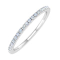 14K White Gold Half Eternity Diamond Wedding Band Ring P8475