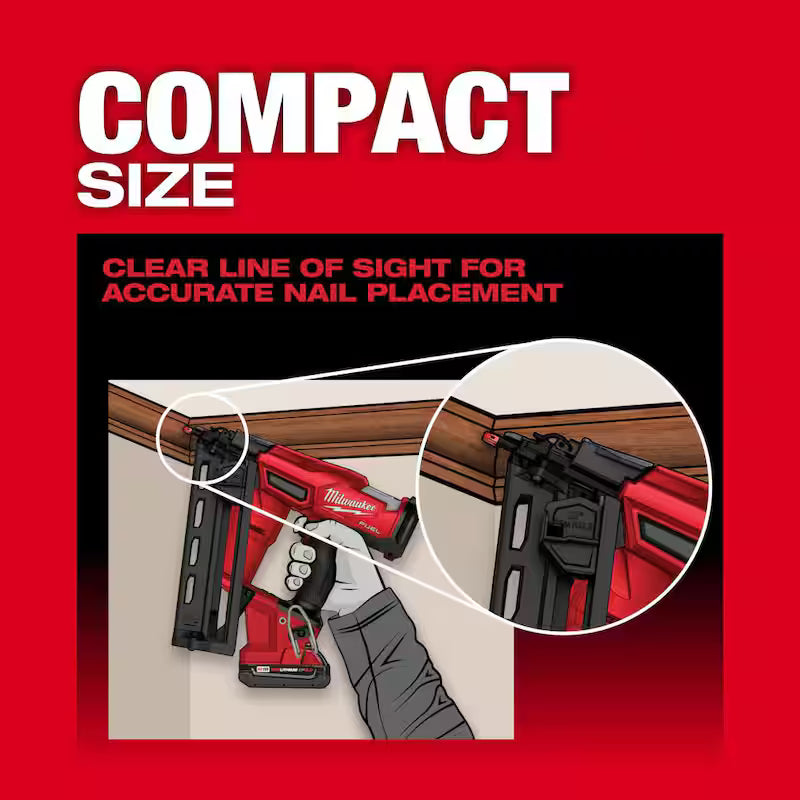 18-Volt Lithium-Ion Brushless Cordless 16-Gauge Angled Finish Nailer Kit O83603