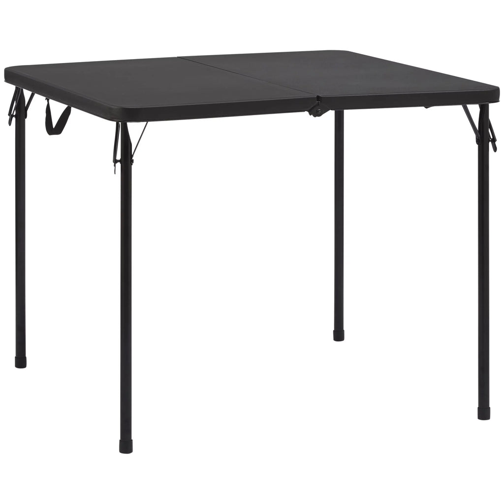 5 Piece Resin Folding Table and Chairs Set, Black M517789