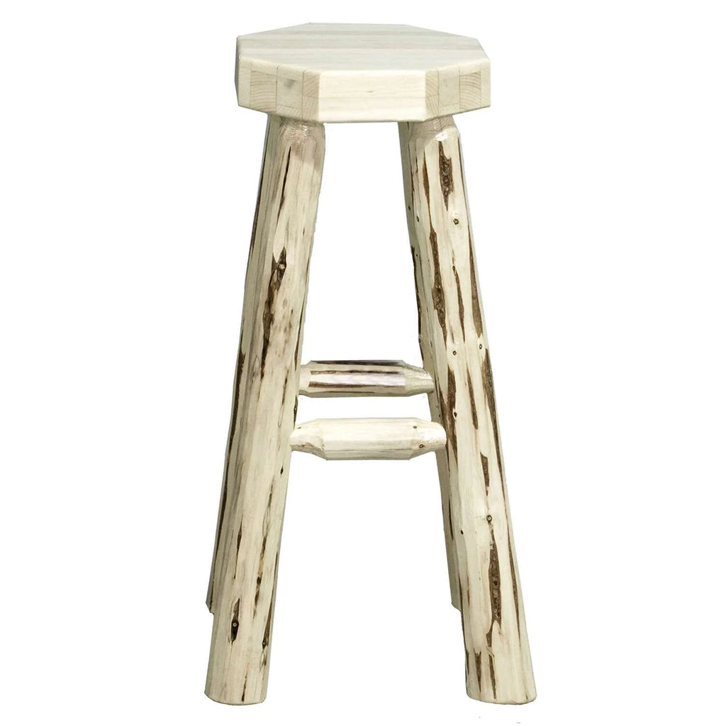 30" Handcrafted Wood Backless Barstool D77955