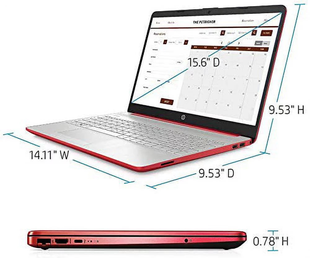 15.6" HD Display Intel Quad-Core Pentium Silver N5000 8GB RAM 128GB SSD Scarlet Red Laptop N9540