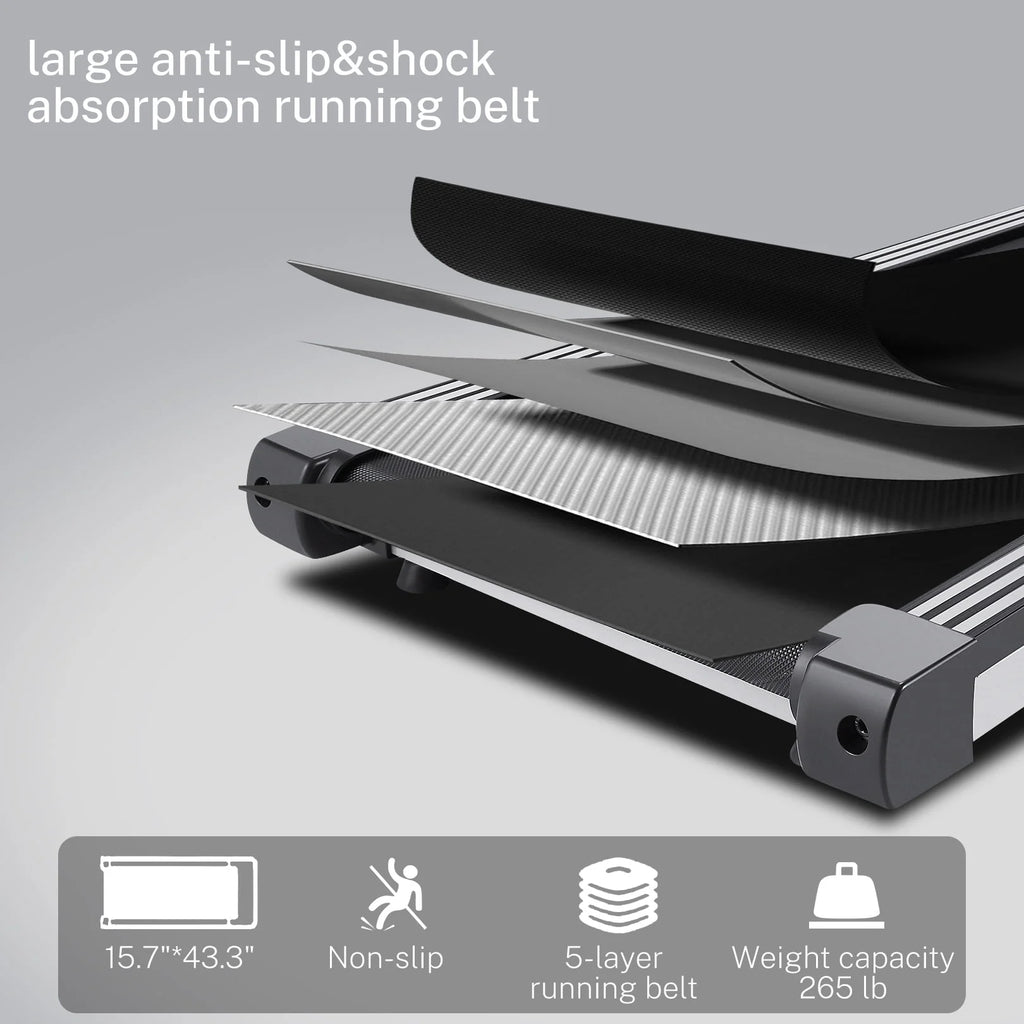 Electric Motorized Treadmill with 3 Incline Levels H746537