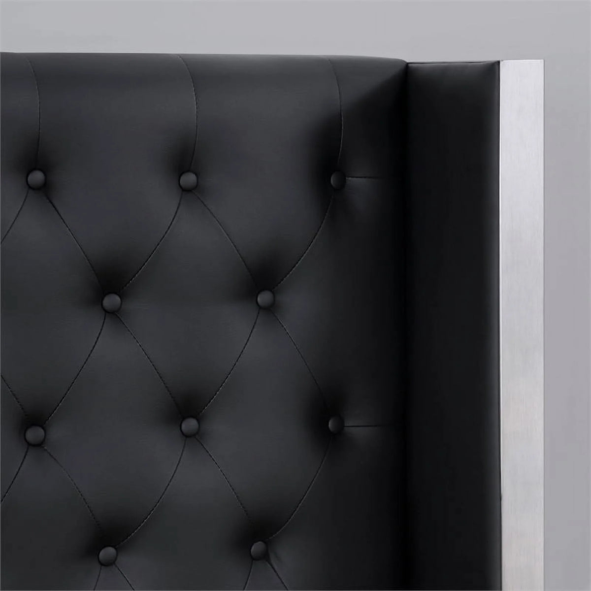 Black Wood Queen Upholstered Bed W209056