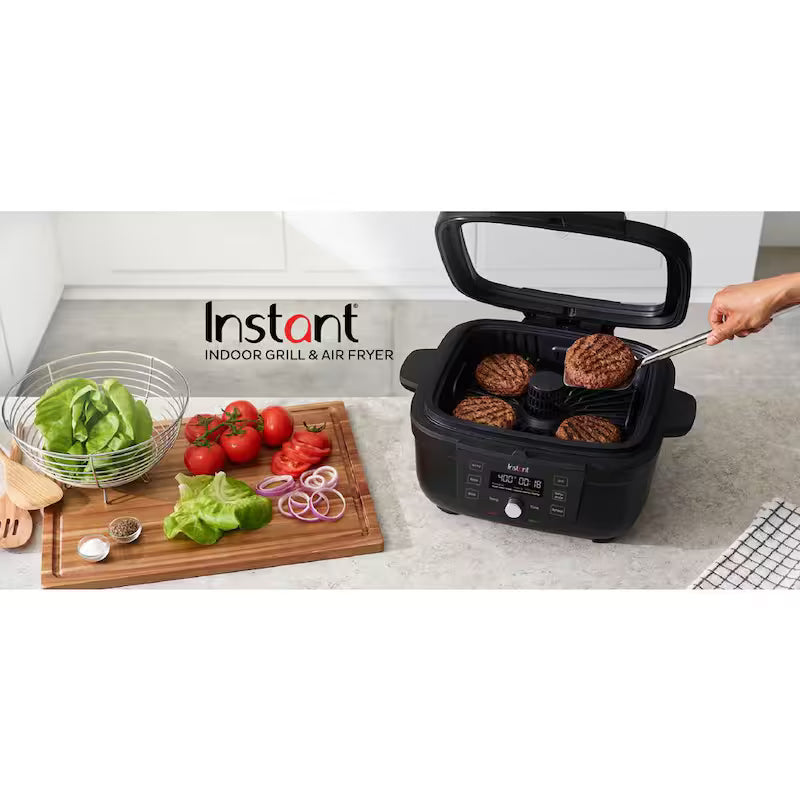 Indoor Grill and Air Fryer Black V37338