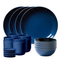 16-piece Stoneware Dinnerware Set, Navy F276153