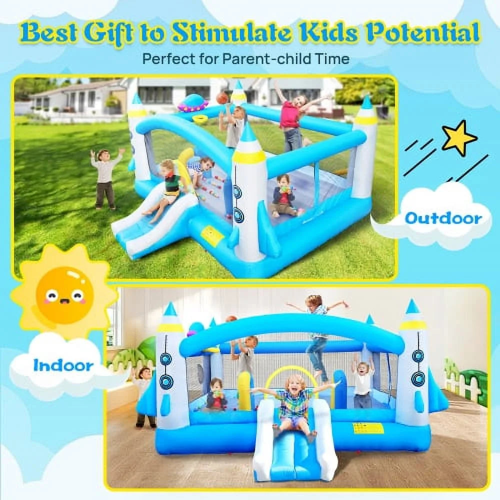 Inflatable Bouncer with Blower - 198" x 180" Play Area - 96" Tall Q16116