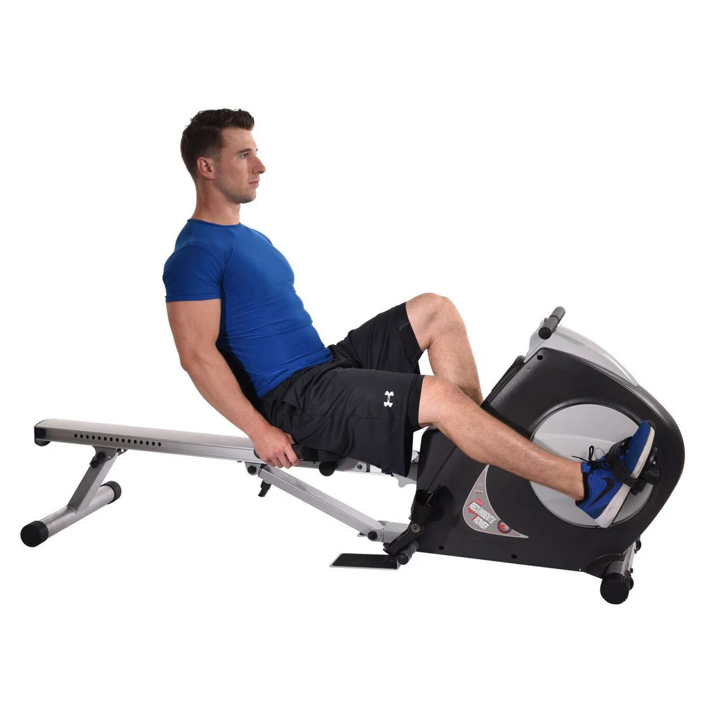 2 in 1 Recumbent Exercise Bike and Rower Machine with Magnetic Resistance C998