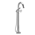 Brushed Floor Mount Tub Filler with Hand Shower Y4417