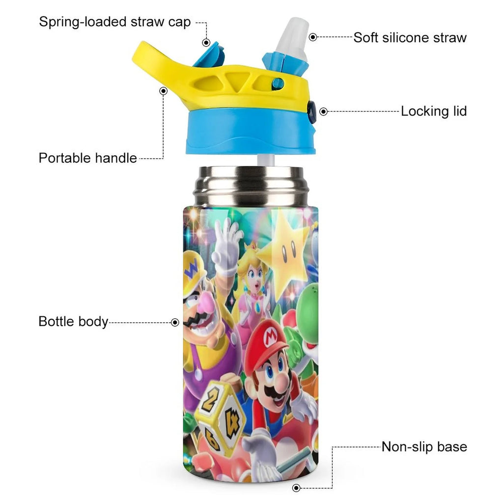 Insulated Stainless Steel Water Bottle with Straw X2593