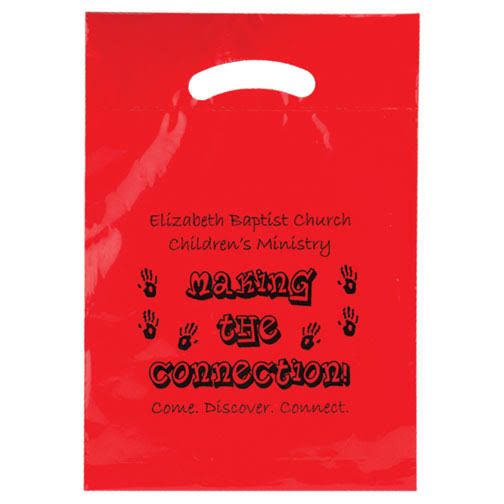 250 Custom Plastic Die Cut Bag 9x22 X 13x22 Q381158