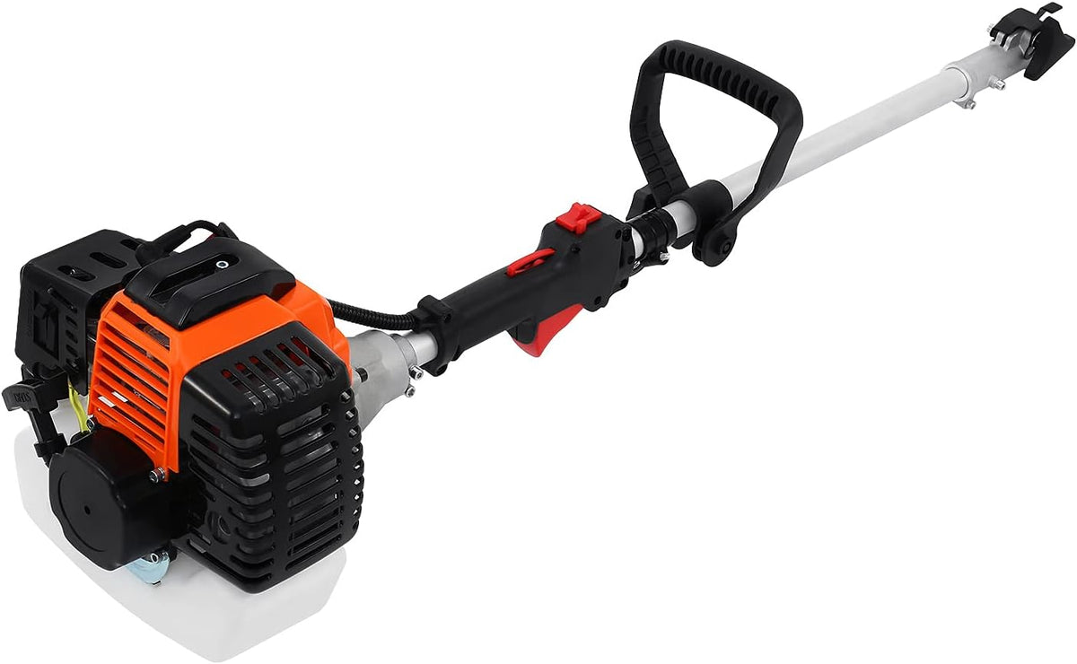52CC 5 in 1 Gas Pole Saw Hedge Trimmer Straight Shaft Brush Cutter with Extension Pole X320