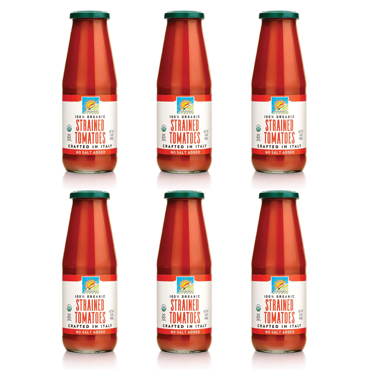 Organic Strained Tomatoes 24 Oz 6 Pack O575