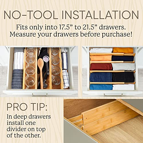 Bamboo expandable drawer dividers K327