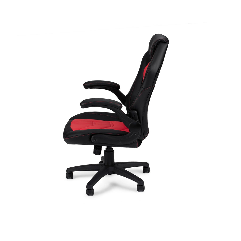 Faux Leather Office Chair Black & Red A799