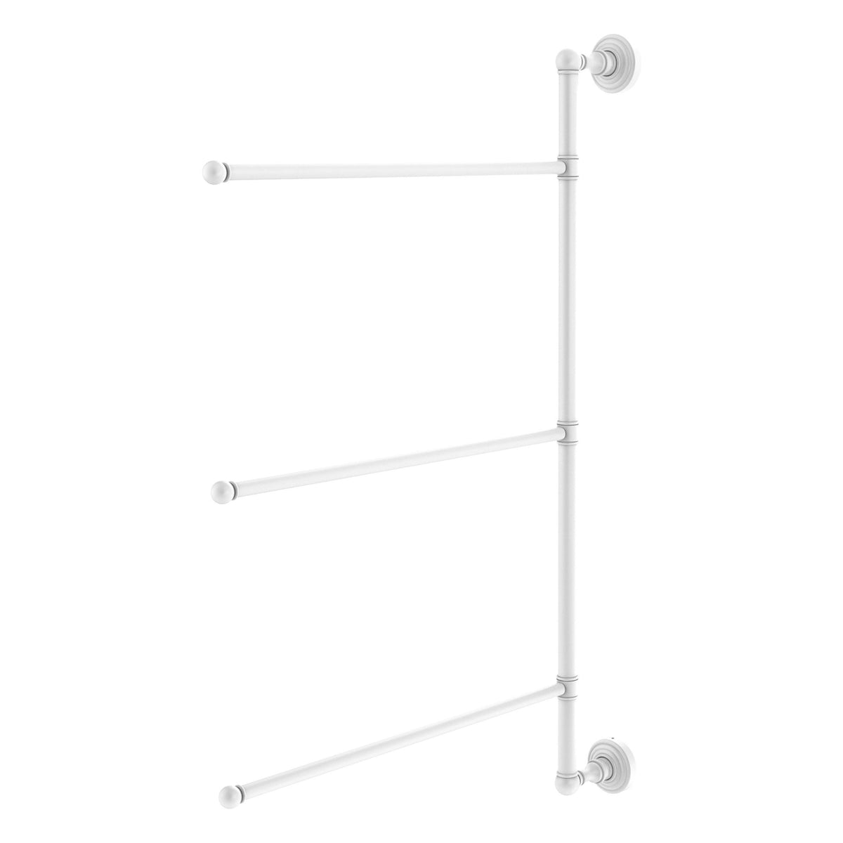 Matte White 28-in Swing Arm Towel Bar Z348