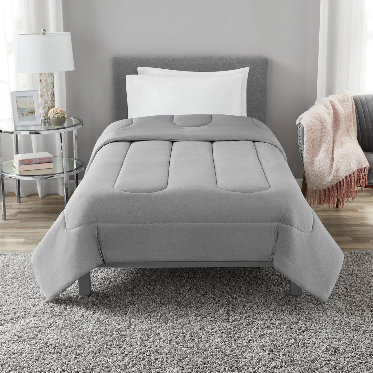 Charcoal Jersey Knit Comforter Full/Queen H631242
