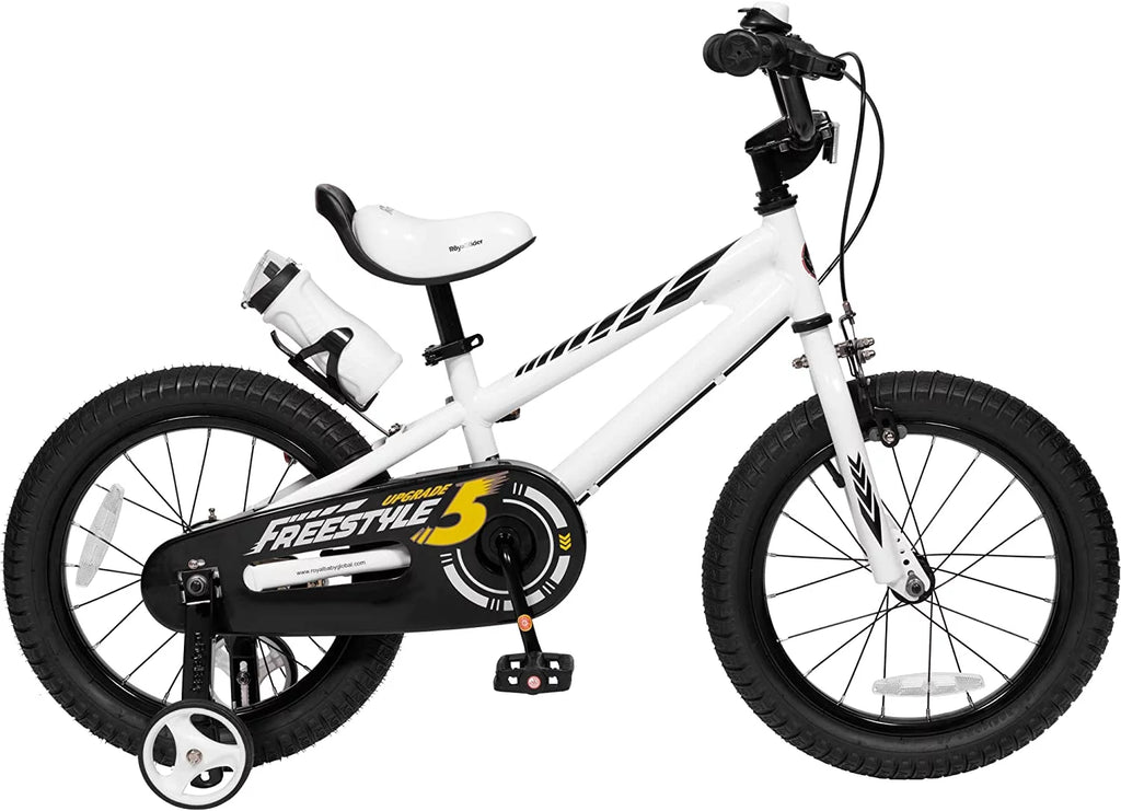 14 In Black Kids Bike with Training Wheels L7000