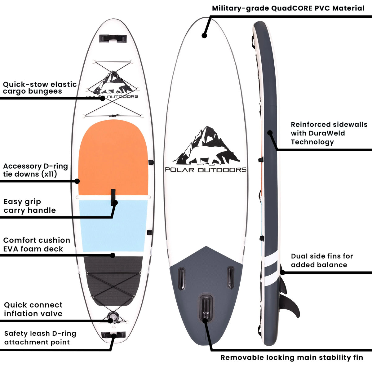 Inflatable Stand Up Paddle Board with Non-Slip Deck S486979
