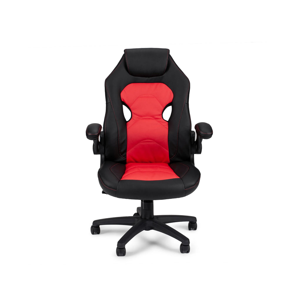 Faux Leather Office Chair Black & Red A799