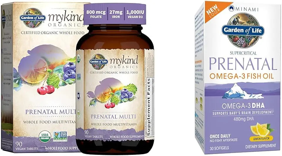 Prenatal Multivitamin and DHA Omega 3 Softgels, 30 Count H7196