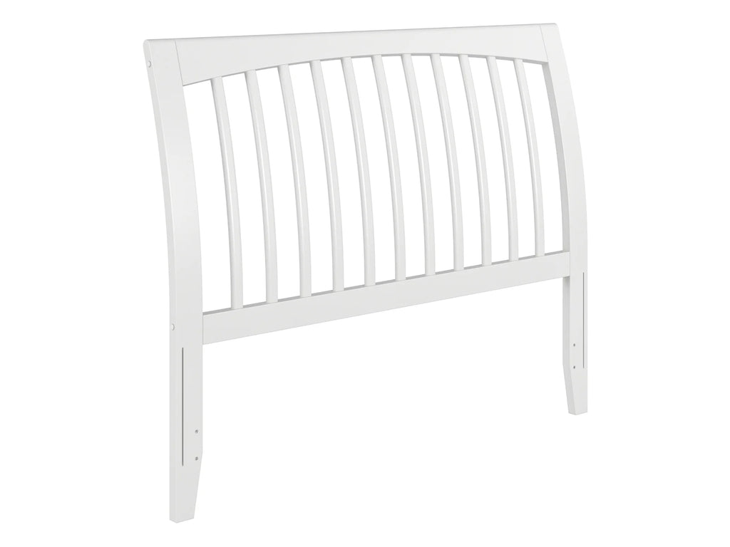 White Solid Wood Sleigh Headboard J8945