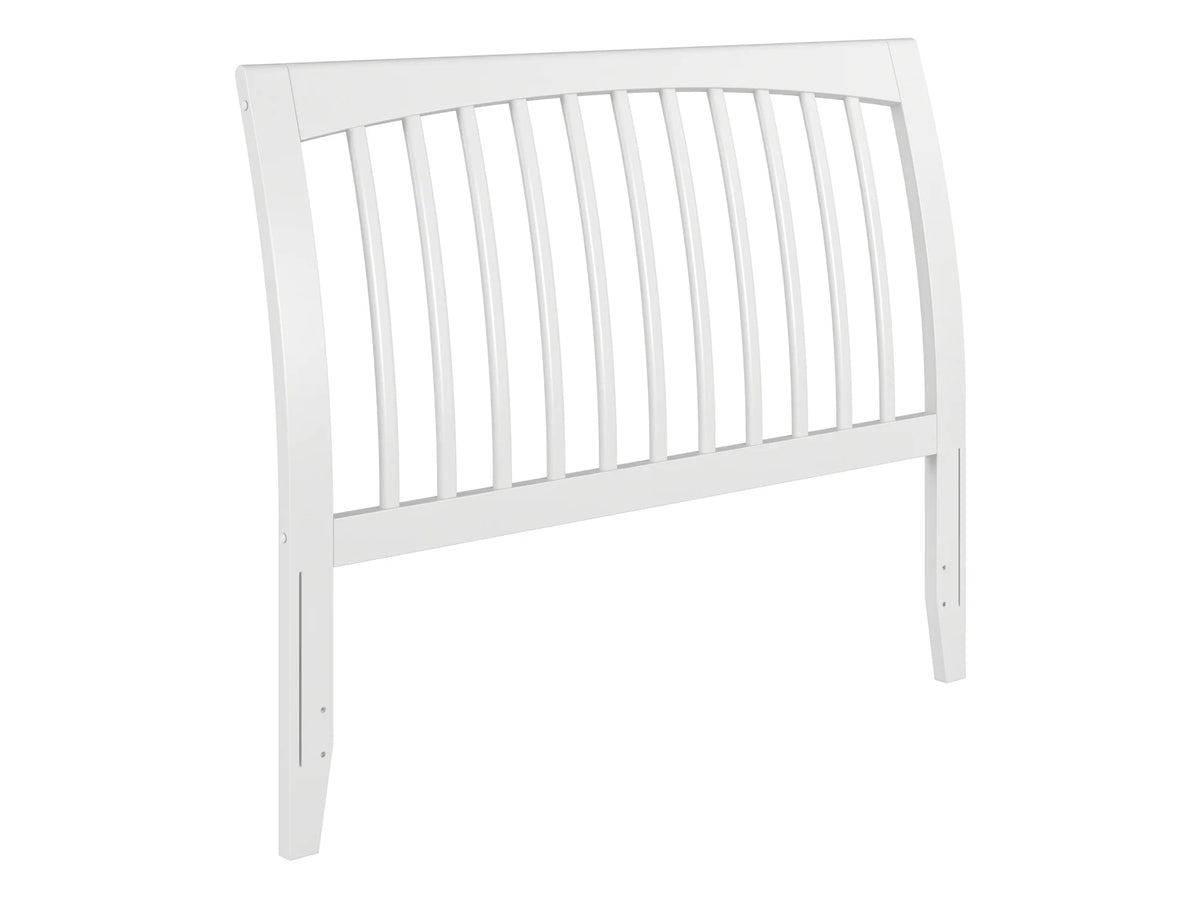 White Solid Wood Sleigh Headboard J8945