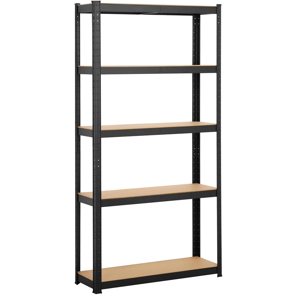 Black 5-Tier Adjustable Steel Storage Shelves C6730