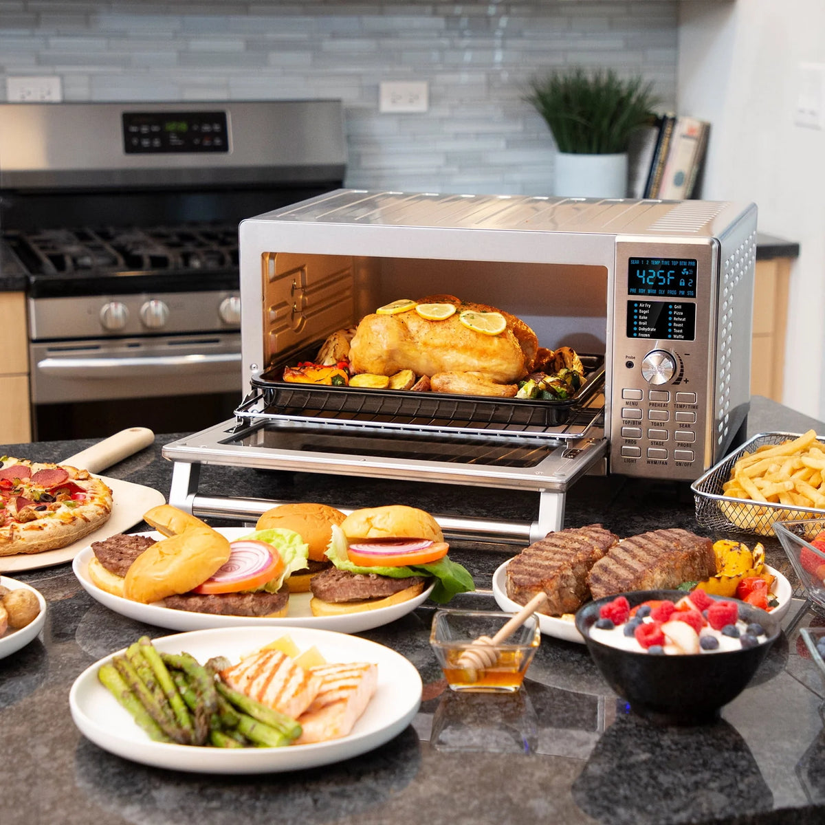 30-Qt 12-in-1 Air Fryer Toaster Oven L2094