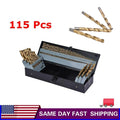 115pc Titanium Drill Bit Set with Index Case X9116