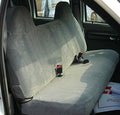 Silver Leatherette Front Bench Seat Covers for Truck U3913
