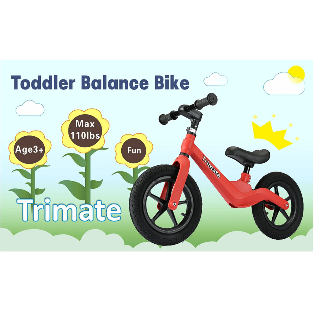 Red No Pedal Toddler Balance Bike 12 Inflated Tire T198440