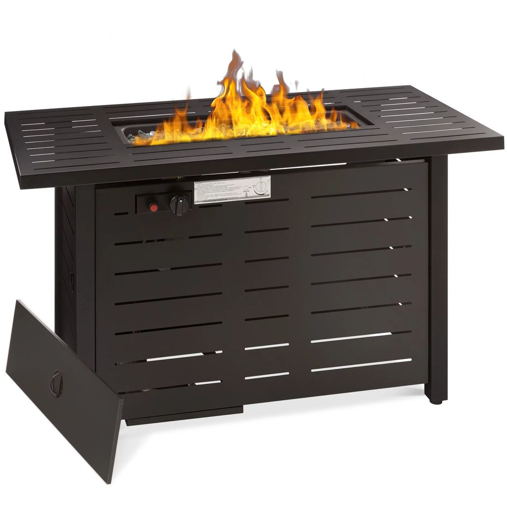 42in 50,000 BTU Rectangular Steel Propane Gas Fire Pit Table F2644