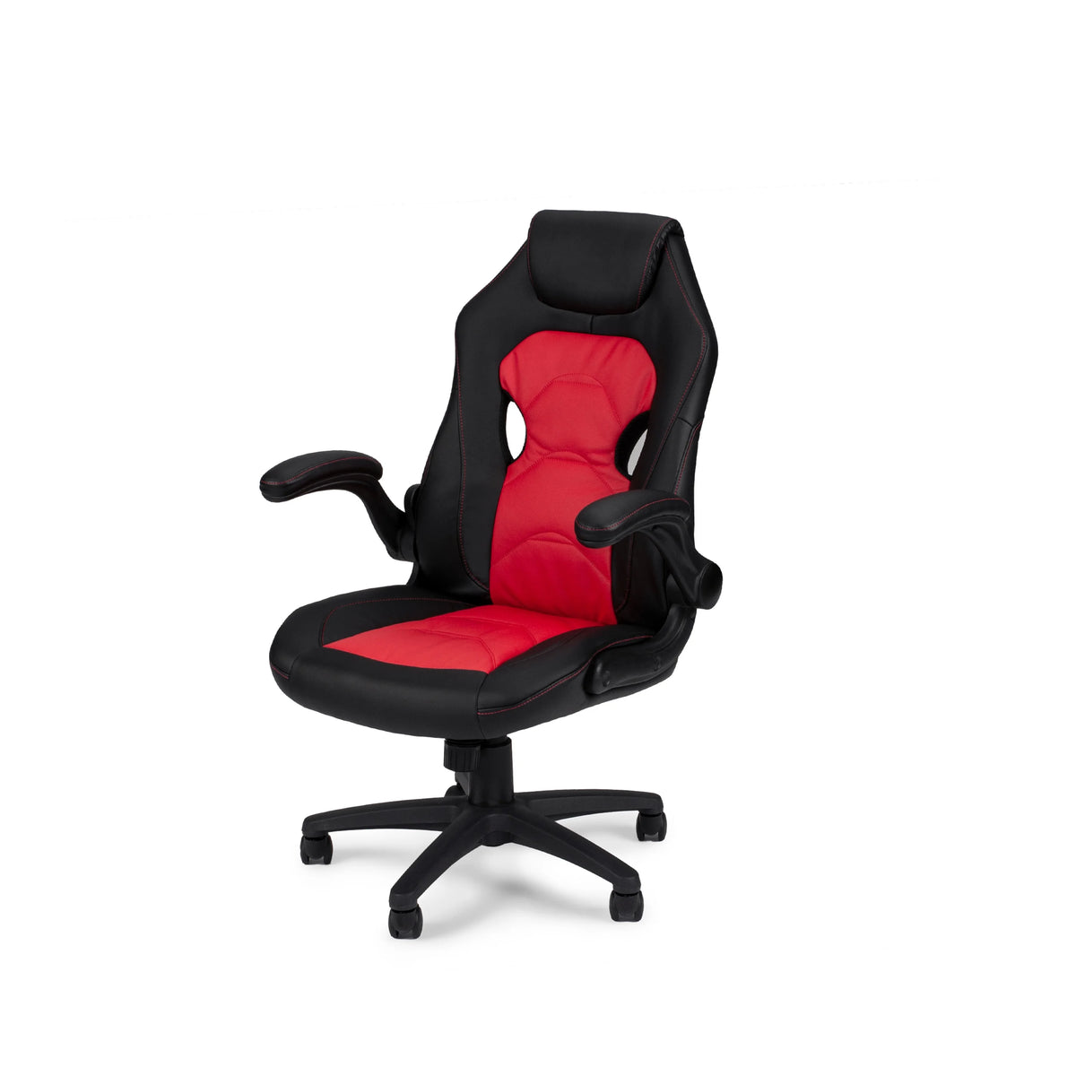 Faux Leather Office Chair Black & Red A799
