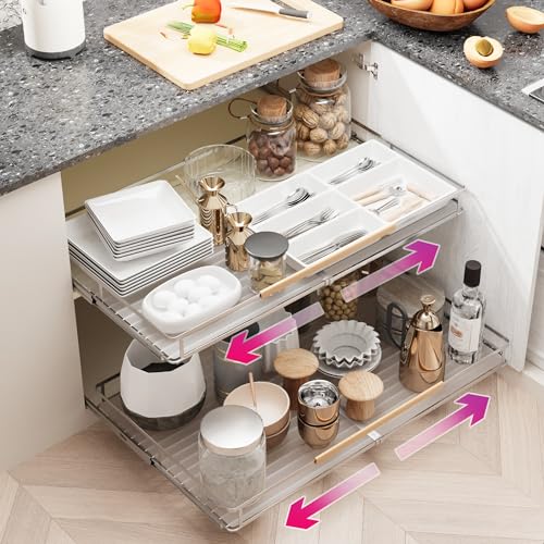 Expandable Cabinet Drawers, 2 Pack Y810709