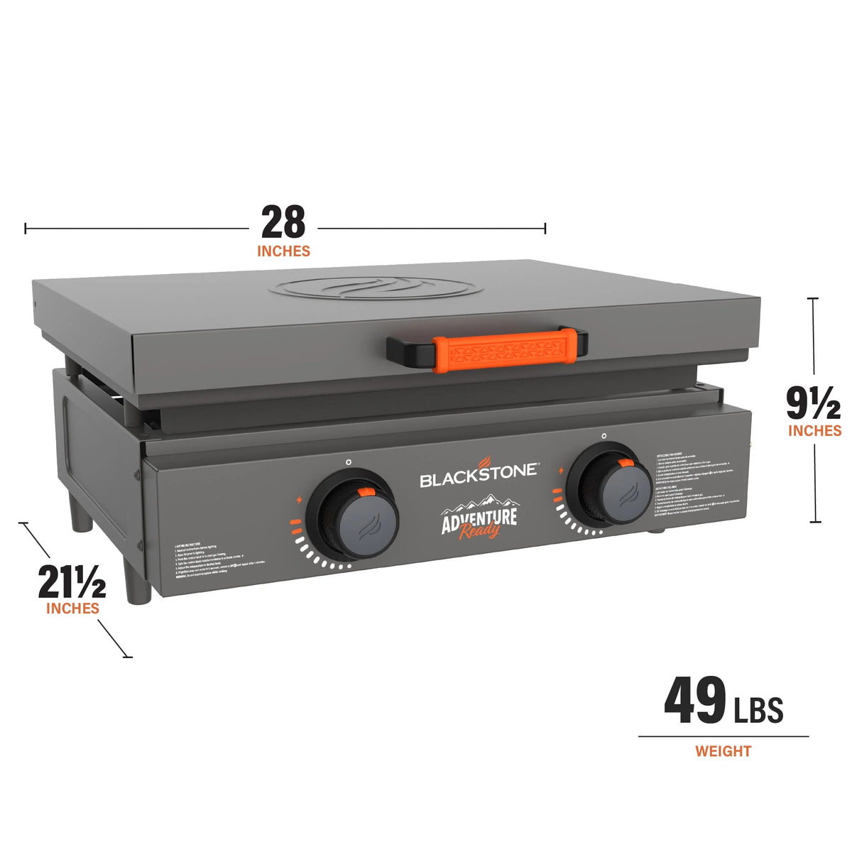 2-Burner Propane Griddle with Hard Cover I970104