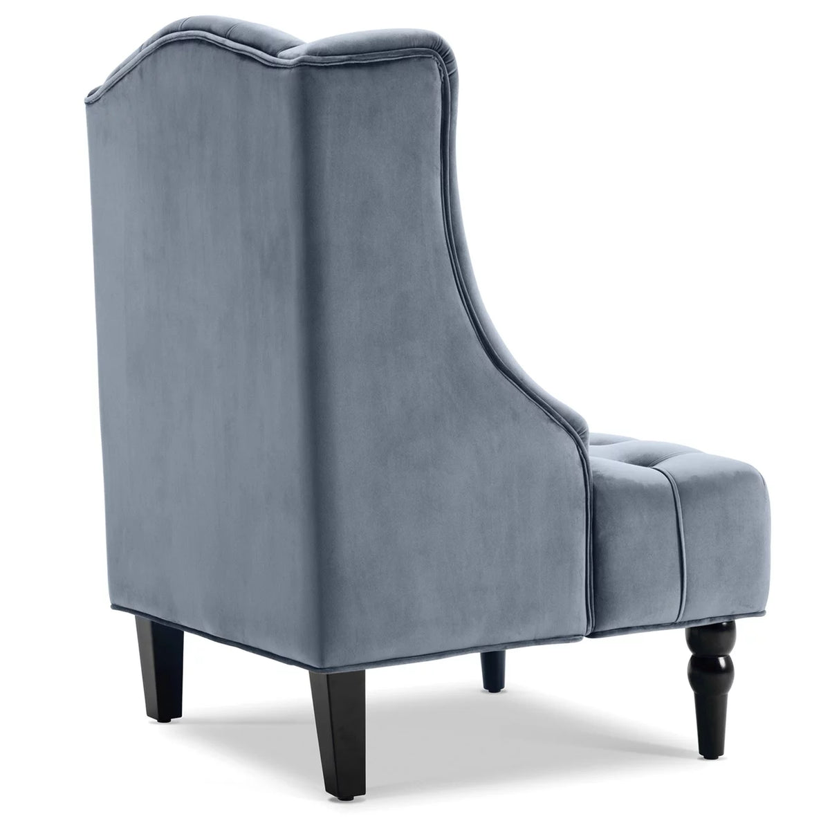 Gray Velvet Wingback Accent Chair U5769