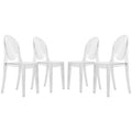 Transparent Acrylic Chair Set of 4 I4565