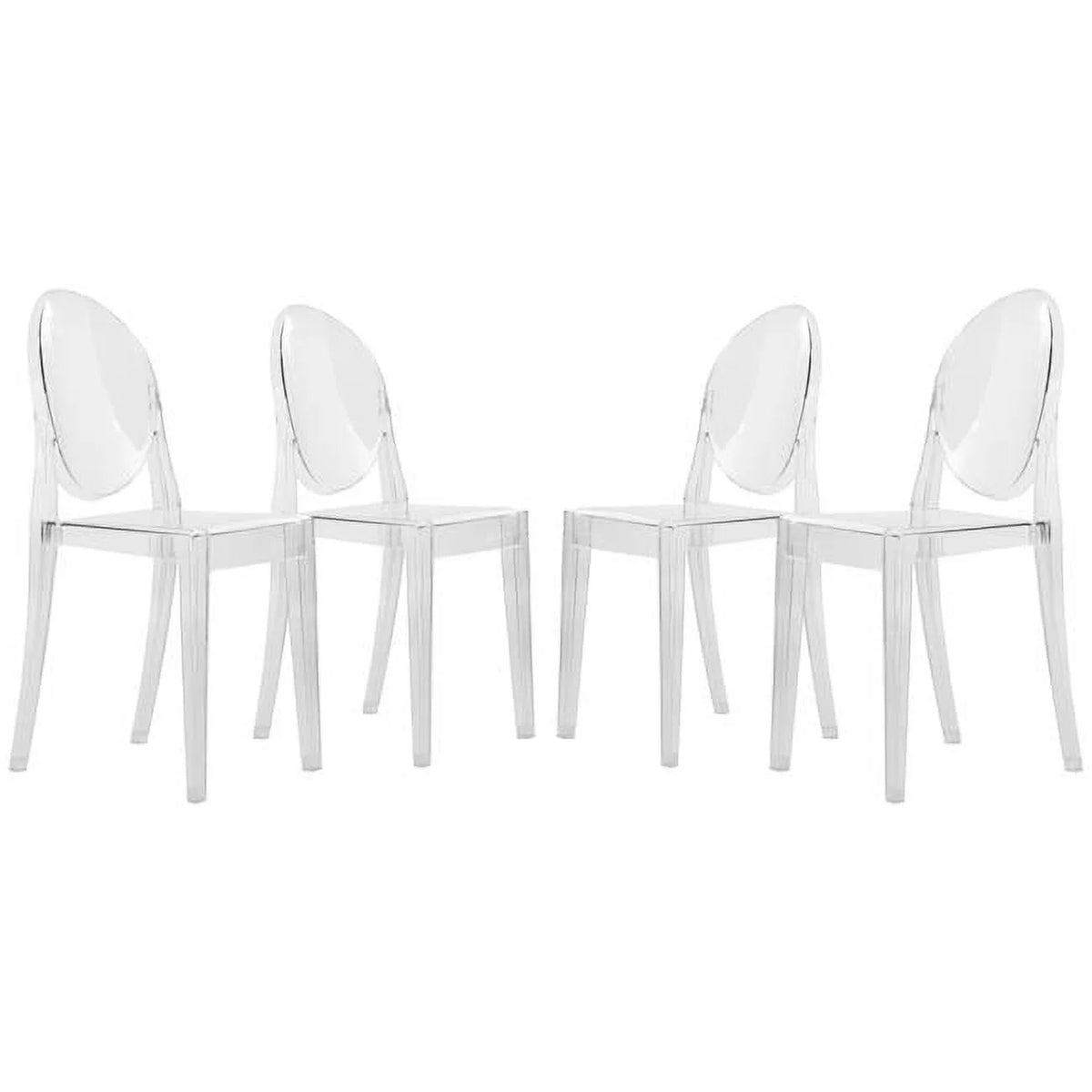 Transparent Acrylic Chair Set of 4 I4565