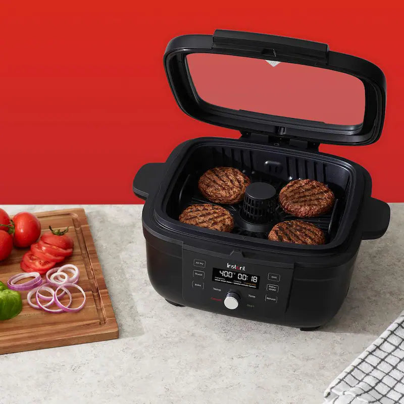 Indoor Grill and Air Fryer Black V37338